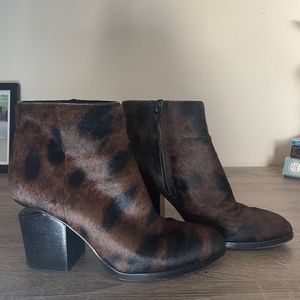 Alexander Wang kori calf hair leopard booties
